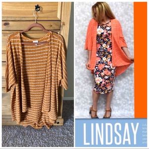 Lularoe Lindsay striped cardigan